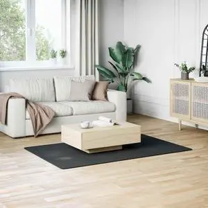 vidaXL 4x6 Ft Rectangular Shaggy Rugs, Fluffy Carpets with Anti-Slip Backing, Indoor Modern Plush Area Rugs for Living Room Bedroom Hallway, Easy-Maintenance Home Decor, Black