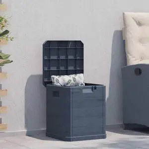 vidaXL Patio Storage Box Deck Box with Lid Outdoor Garden Cabinet Anthracite