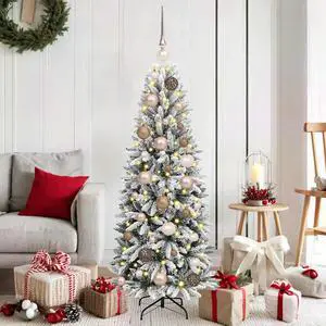 vidaXL Artificial Christmas Tree with 150 LEDs White 53 x 53 x 120 cm