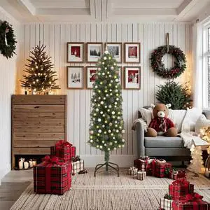 vidaXL Artificial Christmas Tree with 300 LEDs Green 70.87 in