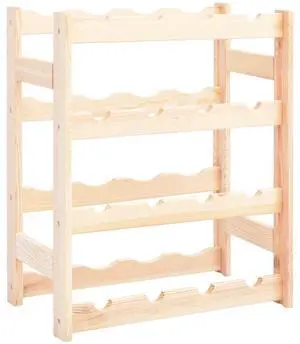 vidaXL Wine Rack for 16 Bottles Pinewood vidaXL Wine Rack for 16 Bottles Pinewood