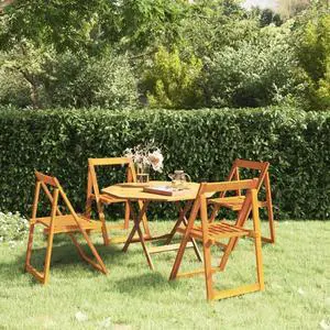 vidaXL Folding Chair 4 Pcs Patio Furniture Wooden Lawn Chair Solid Wood Acacia vidaXL Folding Chair 4 Pcs Patio Furniture Wooden Lawn Chair Solid Wood Acacia