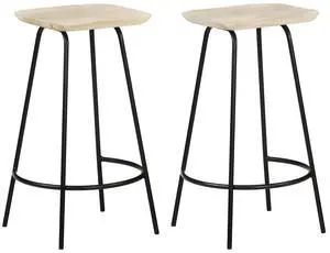 vidaXL Bar Stools Bar Seats Counter Height Island Stools 2 Pcs Solid Mango Wood vidaXL Bar Stools Bar Seats Counter Height Island Stools 2 Pcs Solid Mango Wood