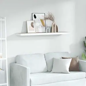 vidaXL Wall Shelf Floating Shelf Display Shelf Wall Mounted Oak and White vidaXL Wall Shelf Floating Shelf Display Shelf Wall Mounted Oak and White