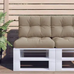 vidaXL Pallet Cushion Taupe 100% polyester Medium UV-resistant materials vidaXL Pallet Cushion Taupe 100% polyester Medium UV-resistant materials