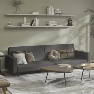 vidaXL 2-Seater Sofa Bed Accent Upholstered Loveseat Couch Dark Gray Velvet vidaXL 2-Seater Sofa Bed Accent Upholstered Loveseat Couch Dark Gray Velvet