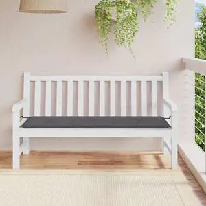 vidaXL Bench Cushion Water Repellent Garden Cushion Anthracite Oxford Fabric vidaXL Bench Cushion Water Repellent Garden Cushion Anthracite Oxford Fabric