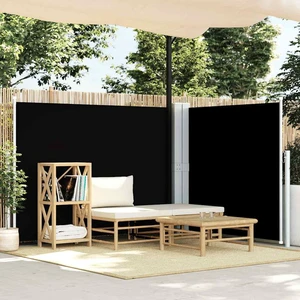 vidaXL Retractable Side Awning Patio Folding Privacy Screen Black 55.1"x236.2" vidaXL Retractable Side Awning Patio Folding Privacy Screen Black 55.1"x236.2"