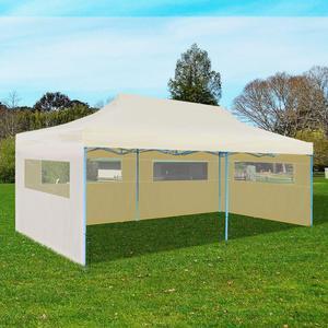 vidaXL Gazebo Hexagonal Pop-Up Canopy Tent Outdoor Shelter Party Tent Gray