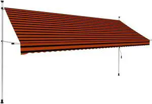 vidaXL Retractable Awning Patio Retractable Awning Sun Screen 157.5"x59.1" Cream