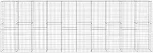 vidaXL Gabion Wall Gabion Cage with Cover Galvanized Steel 236.2"x19.7"x78.7"