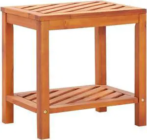 vidaXL Solid Wood Side Table 17.7" Outdoor Indoor Plant Stand Coffee Sofa End