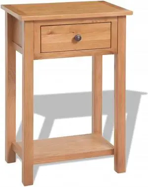 vidaXL Console Table Hallway Table Accent Table Entryway Table Solid Wood Oak