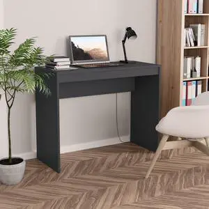 vidaXL Desk Computer Desk Home Office Desk Workstation Gray Engineered Wood