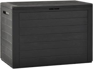 vidaXL Outdoor Storage Box Deck Box with Lid Outdoor Patio Cabinet Anthracite