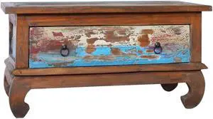 vidaXL Coffee Table End Table Accent Sofa Table Furniture Reclaimed Teak Wood