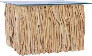 vidaXL Coffee Table End Table Wooden Side Table Solid Wood Acacia 40.2 Inch