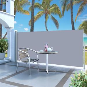 vidaXL Retractable Side Awning Outdoor Folding Privacy Screen 55.1"x118.1" Gray