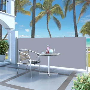 vidaXL Retractable Side Awning 47.2"x118.1" Cream Privacy Screen Shade Blind vidaXL Retractable Side Awning 47.2"x118.1" Cream Privacy Screen Shade Blind