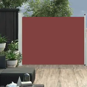 vidaXL Patio Retractable Side Awning 39.4"x197" Black Sunshade Privacy Divider