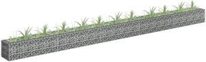 vidaXL Gabion Raised Bed Galvanized Steel 177.2"x11.8" Planter Basket Pot Wall
