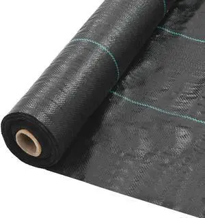 vidaXL Weed Membrane Landscape Fabric Weed Control Cloth PP 6.6'x164' Black vidaXL Weed Membrane Landscape Fabric Weed Control Cloth PP 6.6'x164' Black