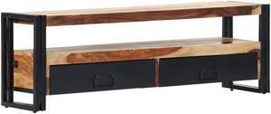 vidaXL TV Cabinet Natural wood color, black