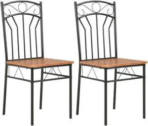 vidaXL Dining Chair Kitchen Chair with Armrests Bent Wood and Faux Leather