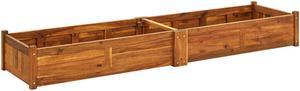 vidaXL Raised Garden Bed Patio Raised Flower Bed Galvanized Steel Planter Green