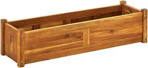 vidaXL Raised Garden Bed Raised Flower Bed Raised Garden Box Solid Acacia Wood