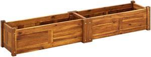 vidaXL Gabion Raised Bed Steel 106.3"x35.4"x19.7" Silver Garden Outdoor Flower