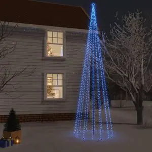 vidaXL Christmas Tree Decoration Xmas Tree Lights with Spikes Modern Blue LEDs