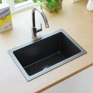 vidaXL Handmade Kitchen Sink Black Stainless Steel Under-Mount Sink Basin vidaXL Handmade Kitchen Sink Black Stainless Steel Under-Mount Sink Basin