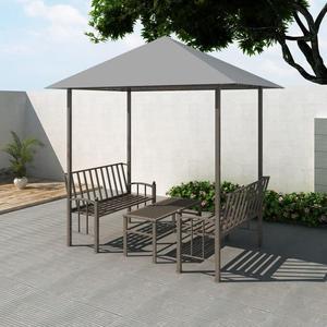 vidaXL Gazebo Canopy Tent Patio Pavilion Lawn Wedding Party Tent Cream Fabric