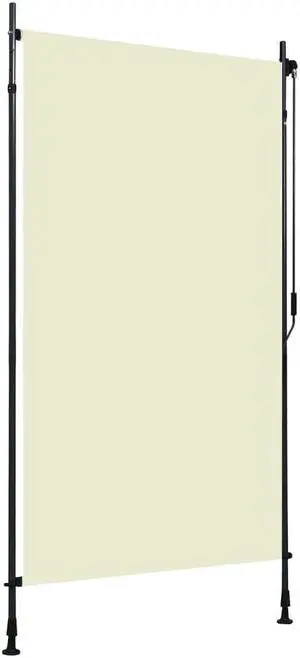 vidaXL Roller Blind Blackout Blind with Hand Crank Height Adjustable Cream vidaXL Roller Blind Blackout Blind with Hand Crank Height Adjustable Cream