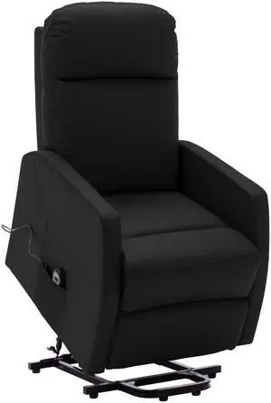 vidaXL Recliner Electric Power Lift Recliner for Elderly Black Faux Leather