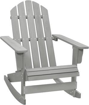 vidaXL Adirondack Rocking Chair Porch Rocker Outdoor Patio Chair Wood Gray