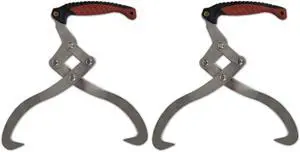 vidaXL 2x Log Tongs with TPR Handle Business Industrial Forestry Log Tong