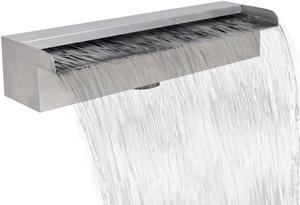 vidaXL Pool Fountain Spillway Waterfall Fountain for Garden Pond Stainless Steel