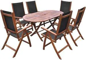 vidaXL Patio Furniture Set 5 Piece Outdoor Sofa and Table Poly Rattan Gray