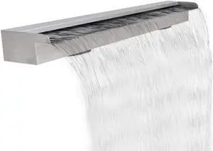 vidaXL Pool Fountain Spillway Waterfall Fountain for Garden Pond Stainless Steel