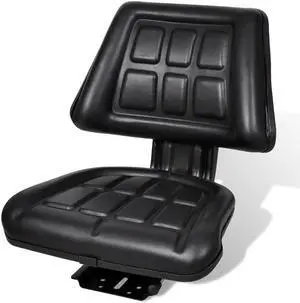 vidaXL Tractor Seat Seat for Lawn Mower with Adjustable Backrest and Base