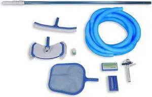 vidaXL Pool Clean Set Pool Cleaning Kit Maintenance Kit Vacuum Skimmer Brush