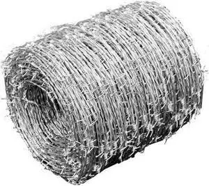 vidaXL Roll Barbed Wire 4 Point Garden Coverage Fencing Arts Crafts Accessory