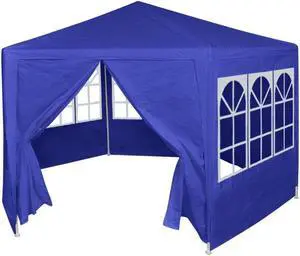 vidaXL Garden Gazebo 6.6'x6.6' Outdoor Party Tent Blue Marquee Canopy Garden vidaXL Garden Gazebo 6.6'x6.6' Outdoor Party Tent Blue Marquee Canopy Garden