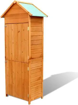 vidaXL Patio Storage Cabinet Brown 16.7"x25.2"x74.8"