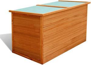 vidaXL Outdoor Storage Deck Box Chest for Patio Cushions Tools Solid Fir Wood