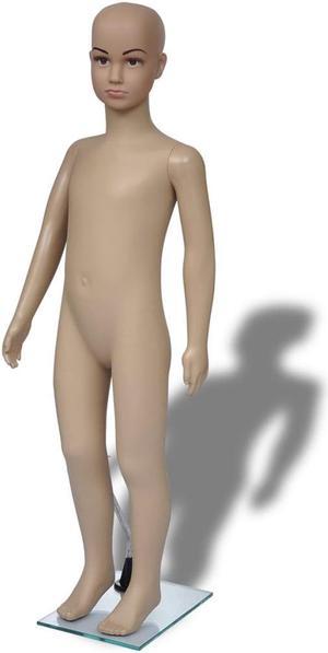 vidaXL Mannequin Realistic Children Kids Dress Form Full Body with Glass Base