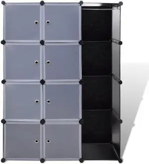 vidaXL Modular Cabinet with 9 Compartments 14.6"x45.3"x59.1"