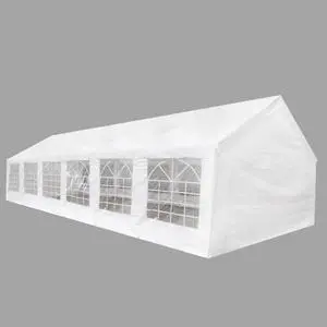 vidaXL Party Tent Sidewalls 2 Pcs Patio Canopy Sidewall with Zipper PE Green